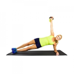 plancha lateral kettlebell up